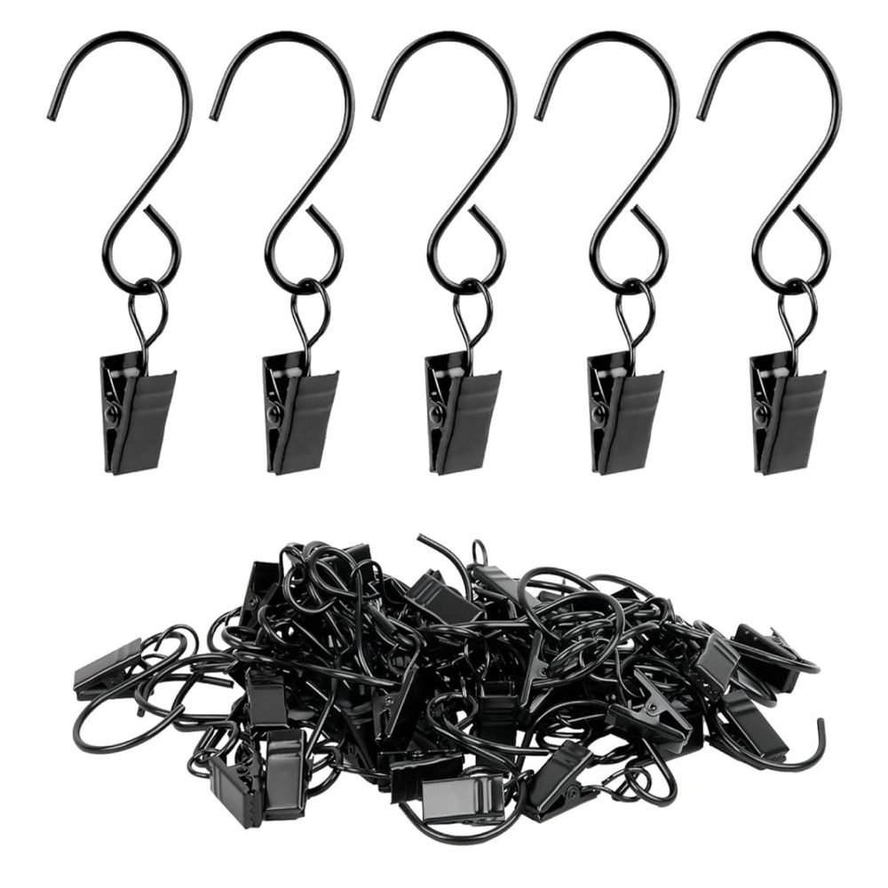 Stainless Steel Curtain Clips with S Hook